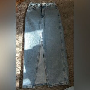 Long denim skirt with Slit
